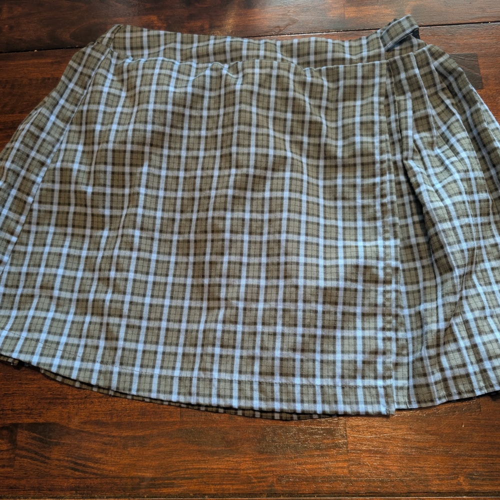 Plaid Brown and Gray Women's Skirt